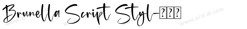 Brunella Script Styl字体转换